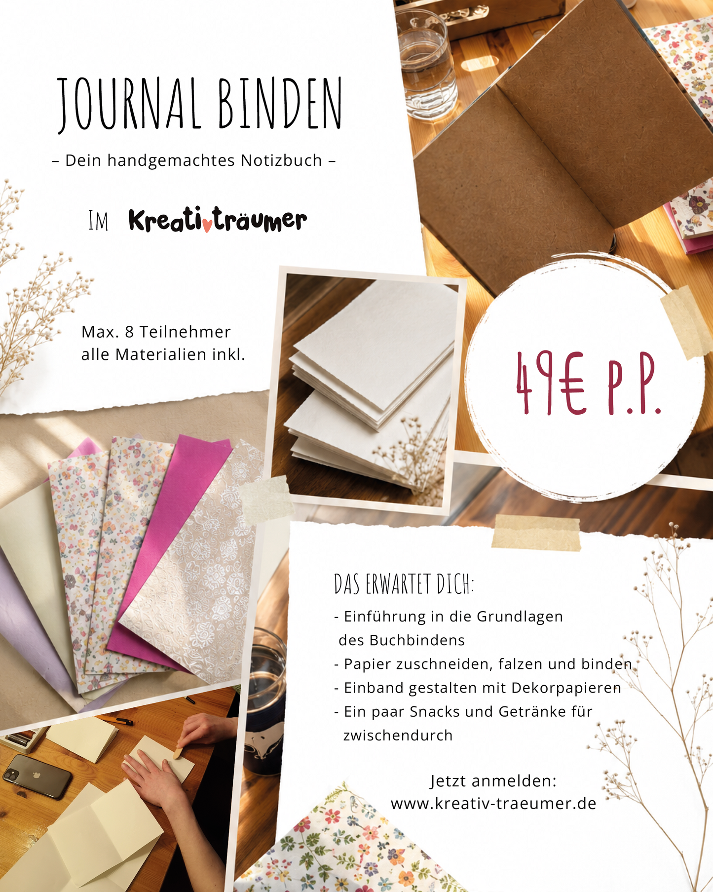 Workshop: Journal binden - Dein handgemachtes Notizbuch