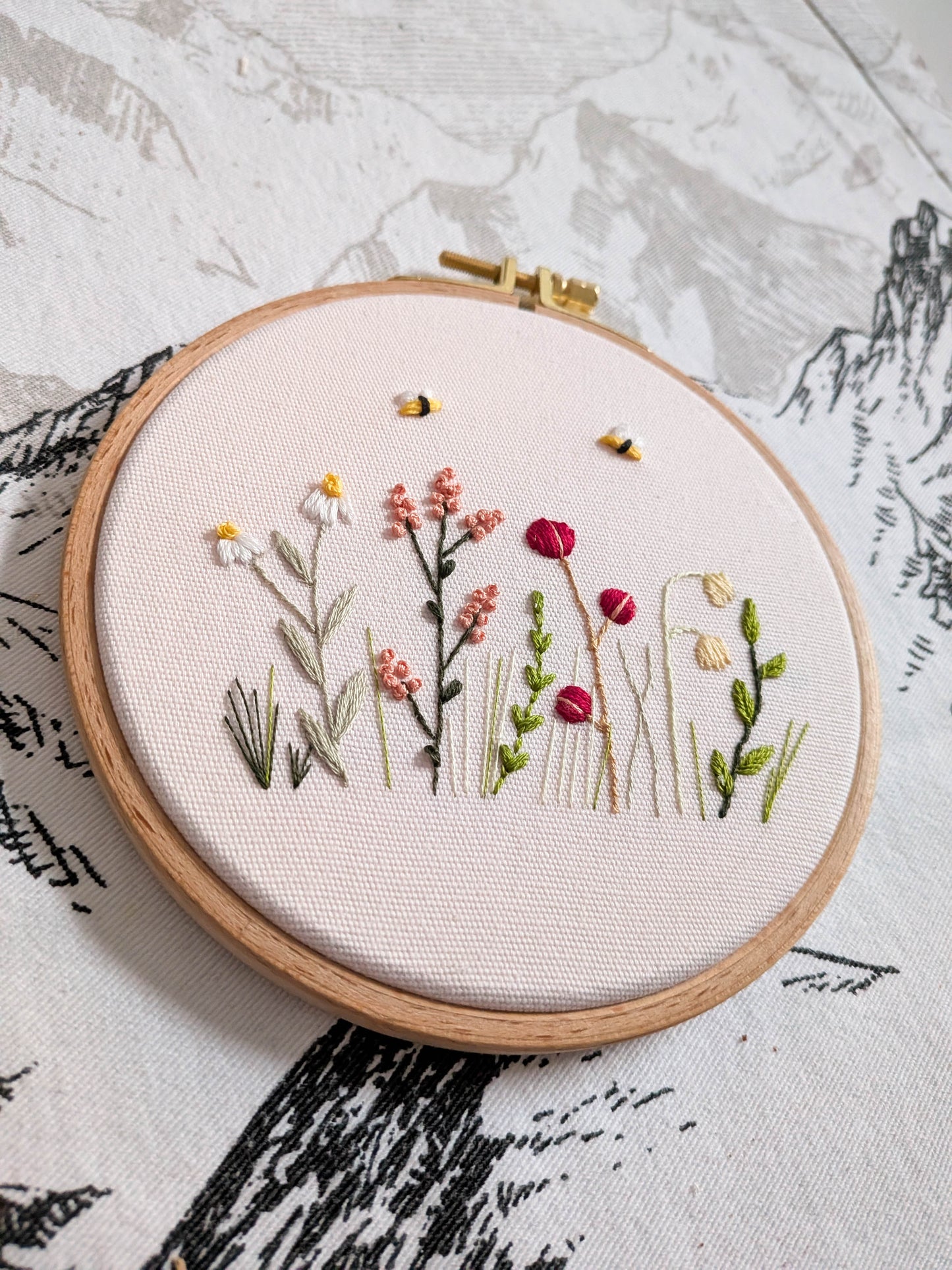 Stick-Workshop: Blumenwiese sticken