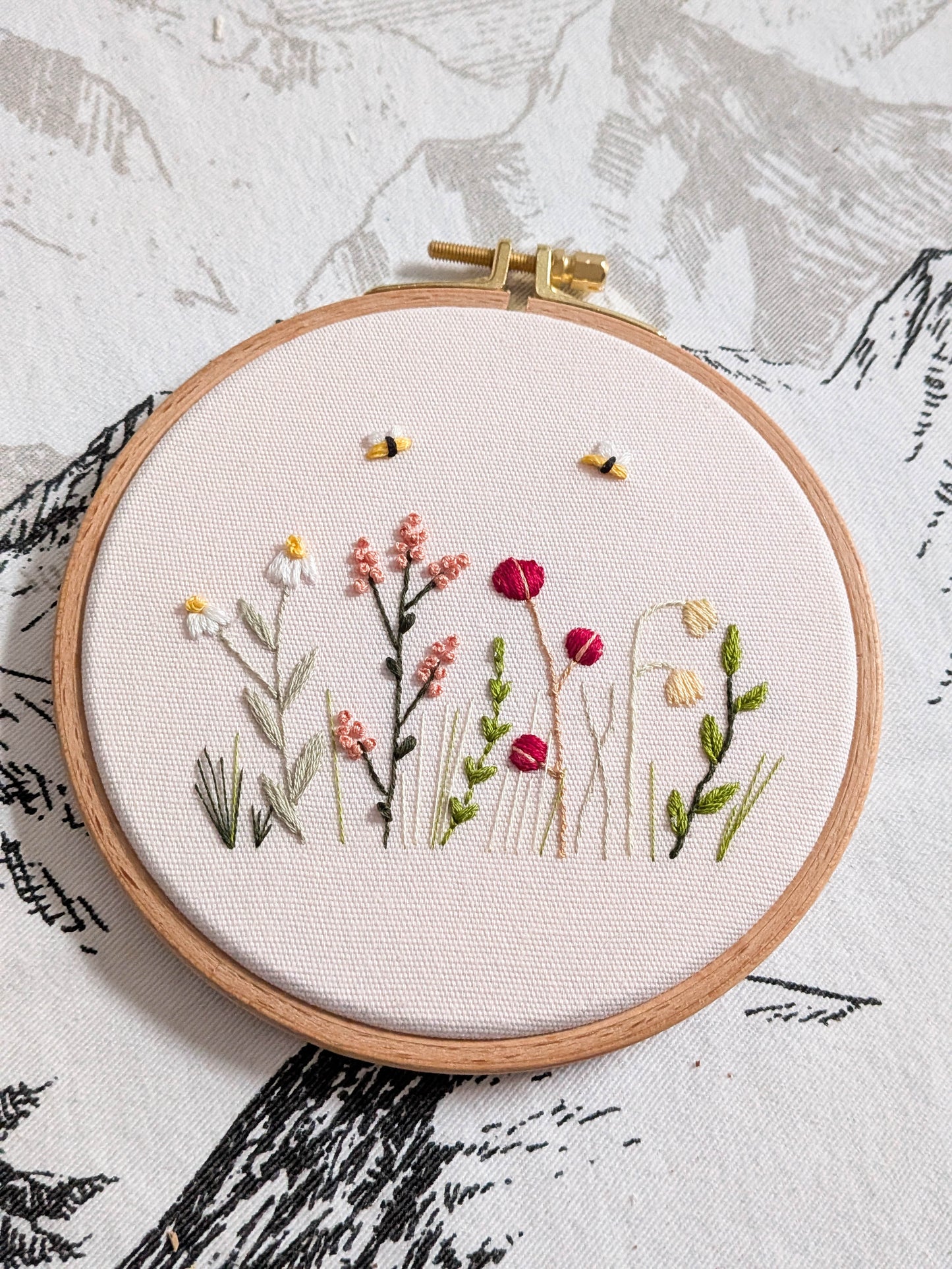 Stick-Workshop: Blumenwiese sticken