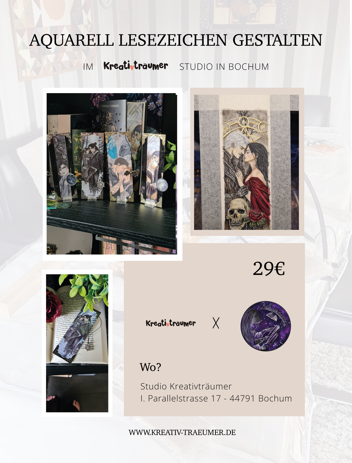 Workshop: Aquarell Lesezeichen gestalten
