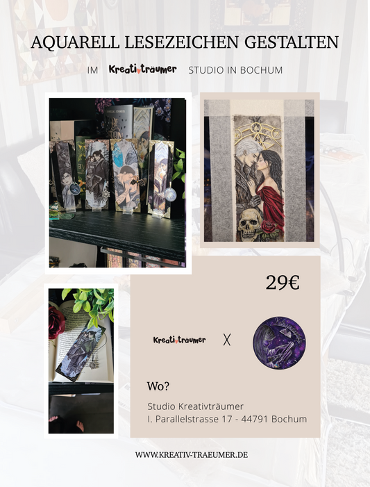 Workshop: Aquarell Lesezeichen gestalten