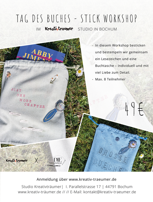 Workshop: Tag des Buches - Stickworkshop