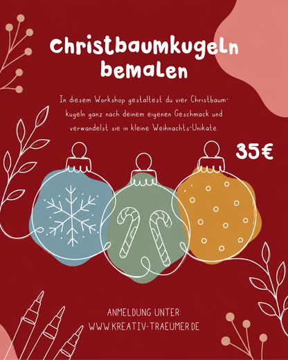 Christbaumkugeln bemalen