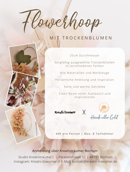 Workshop: Flowerhoop mit Trockenblumen