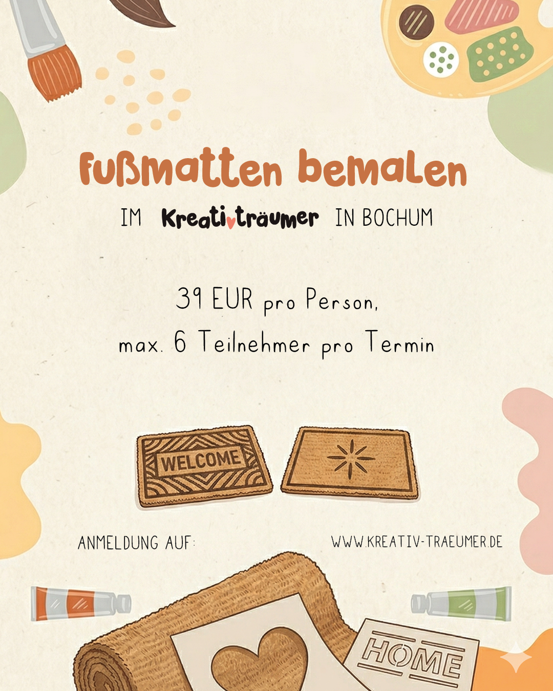 Workshop: Fußmatten bemalen