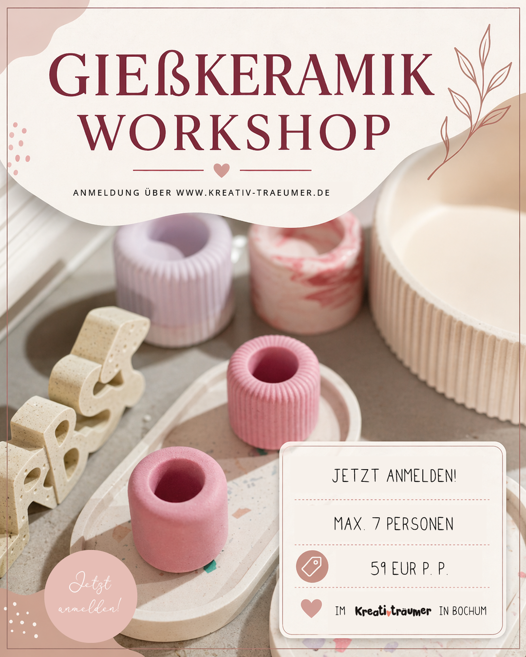 Gießkeramik Workshop: Gieße deine eigene Deko