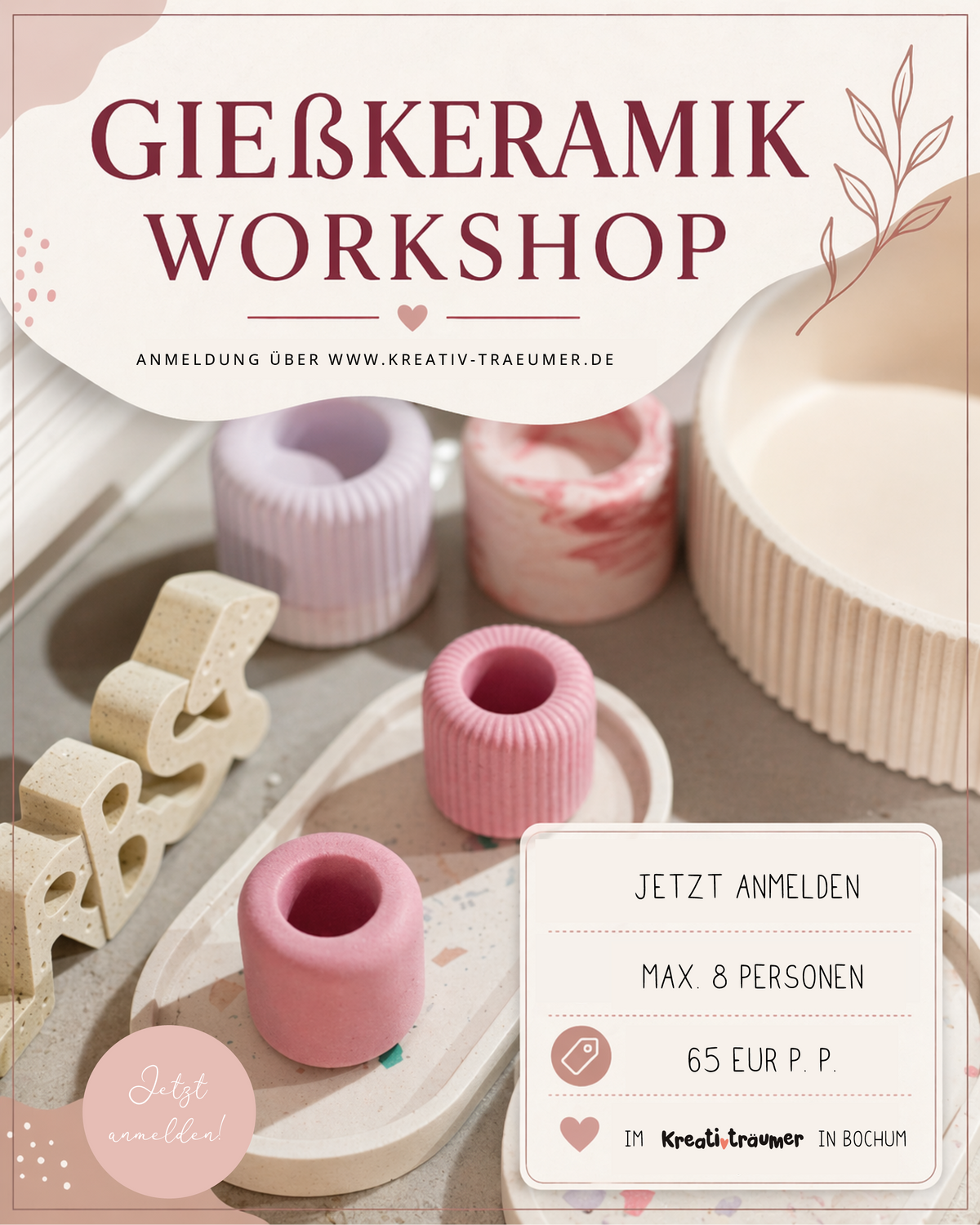 Gießkeramik Workshop: Gieße deine eigene Deko