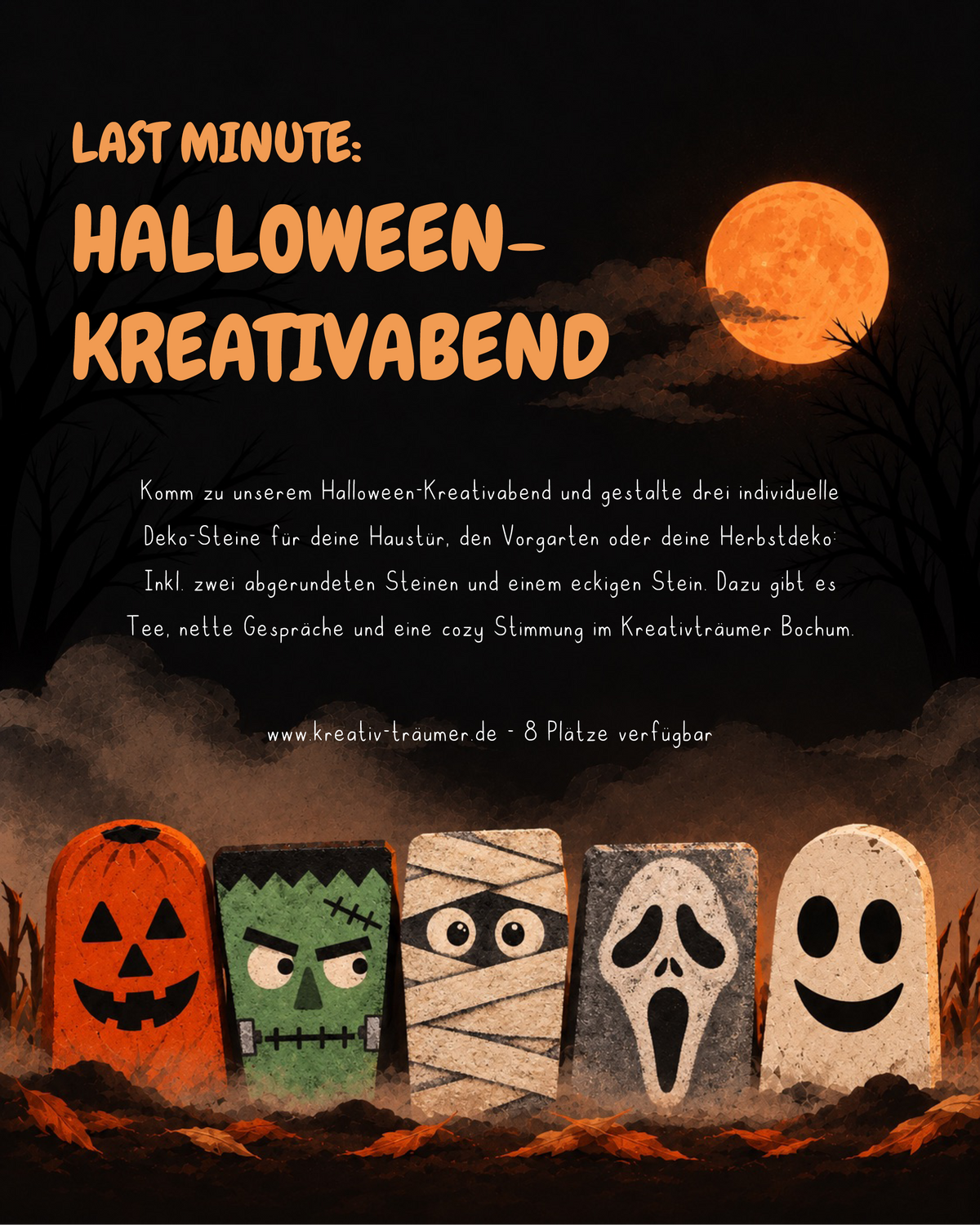 Last Minute: Halloween-Steine gestalten
