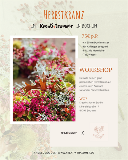 Herbstkranz mit Naturmaterialien - Hello Autumn!