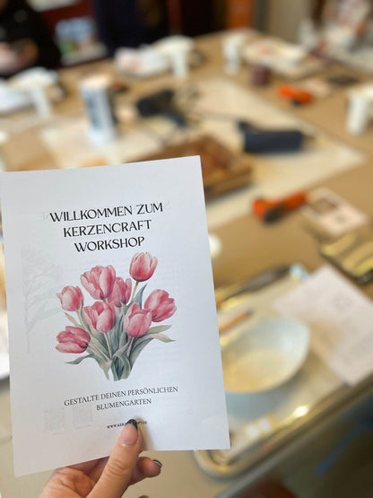 Workshop: Blumengarten – Duftkerze mit Wachsblumen und getrockneten Blüten