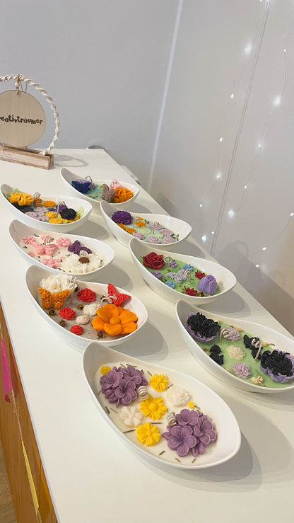 Workshop: Blumengarten – Duftkerze mit Wachsblumen und getrockneten Blüten