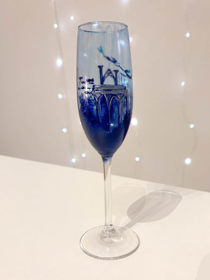 Sektglas bemalen - Silvester Edition