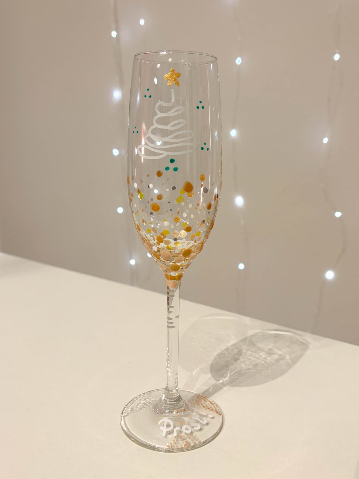 Sektglas bemalen - Silvester Edition
