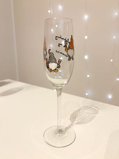 Sektglas bemalen - Silvester Edition