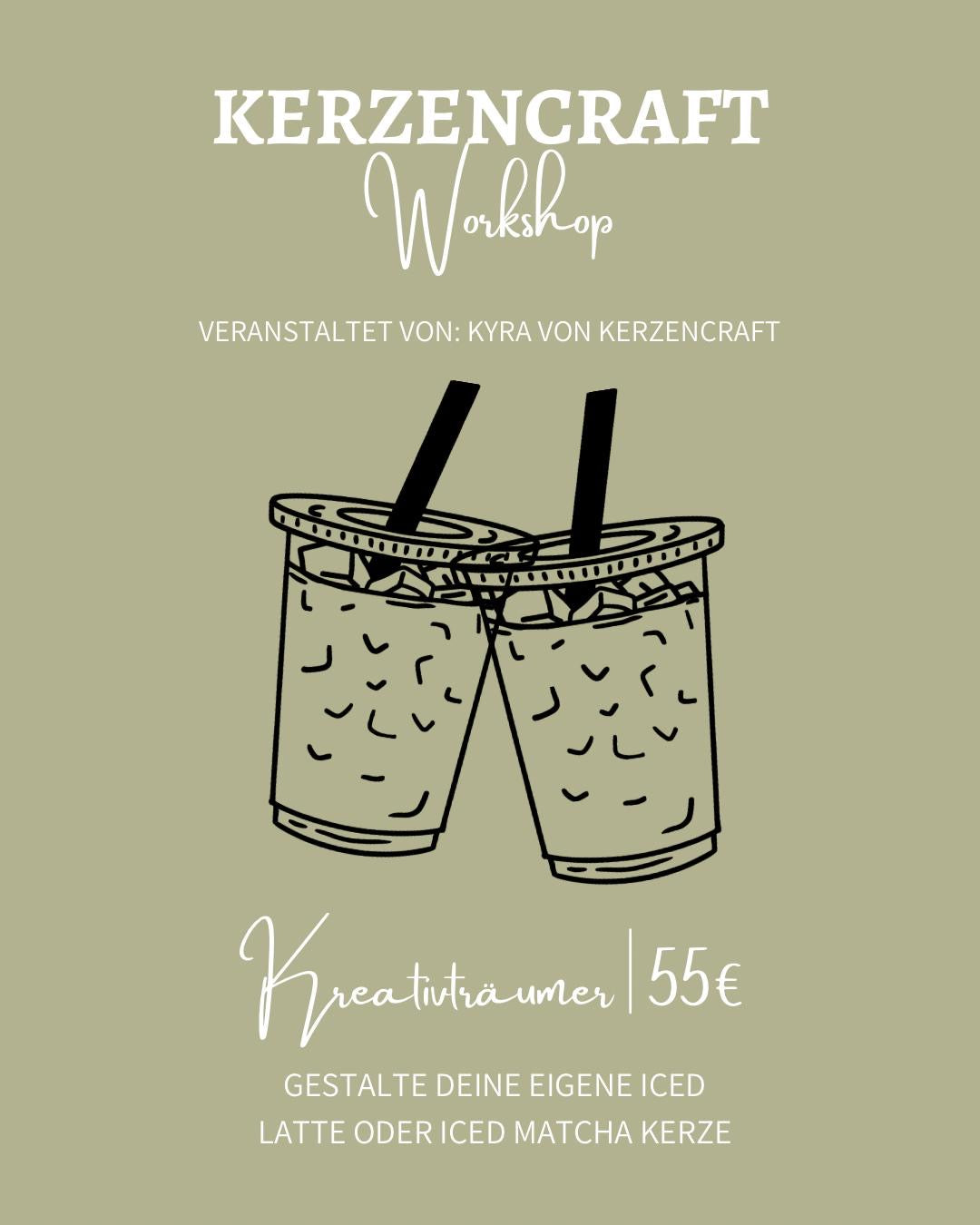 Workshop: Iced Latte / Iced Matcha Duftkerze selbst gestalten