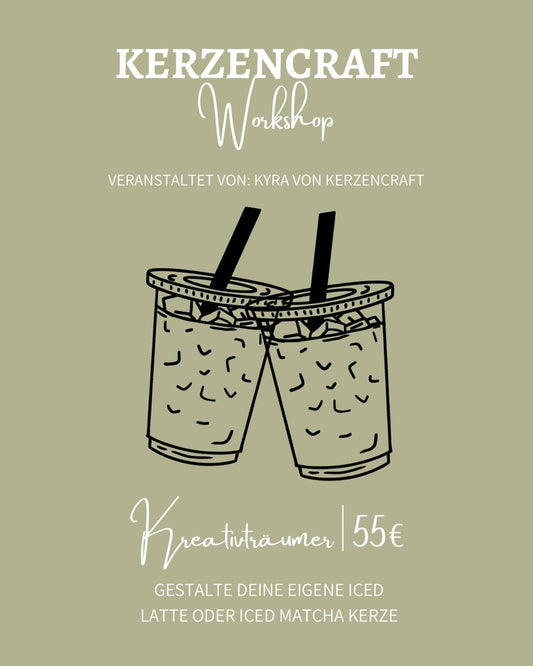 Workshop: Iced Latte / Iced Matcha Duftkerze selbst gestalten