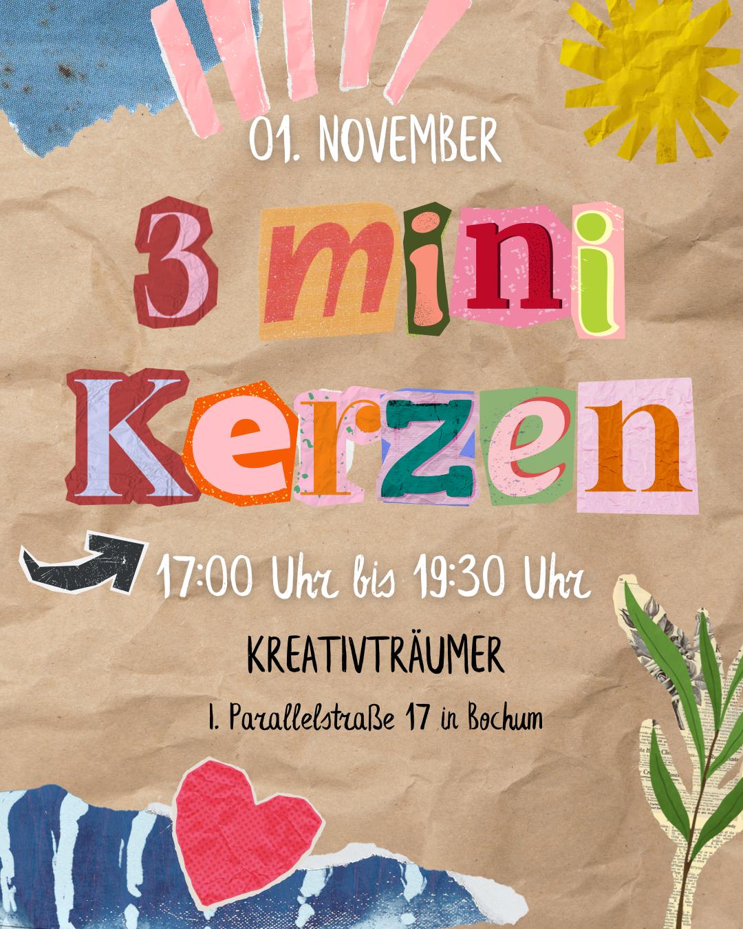 3 Mini-Kerzen Workshop
