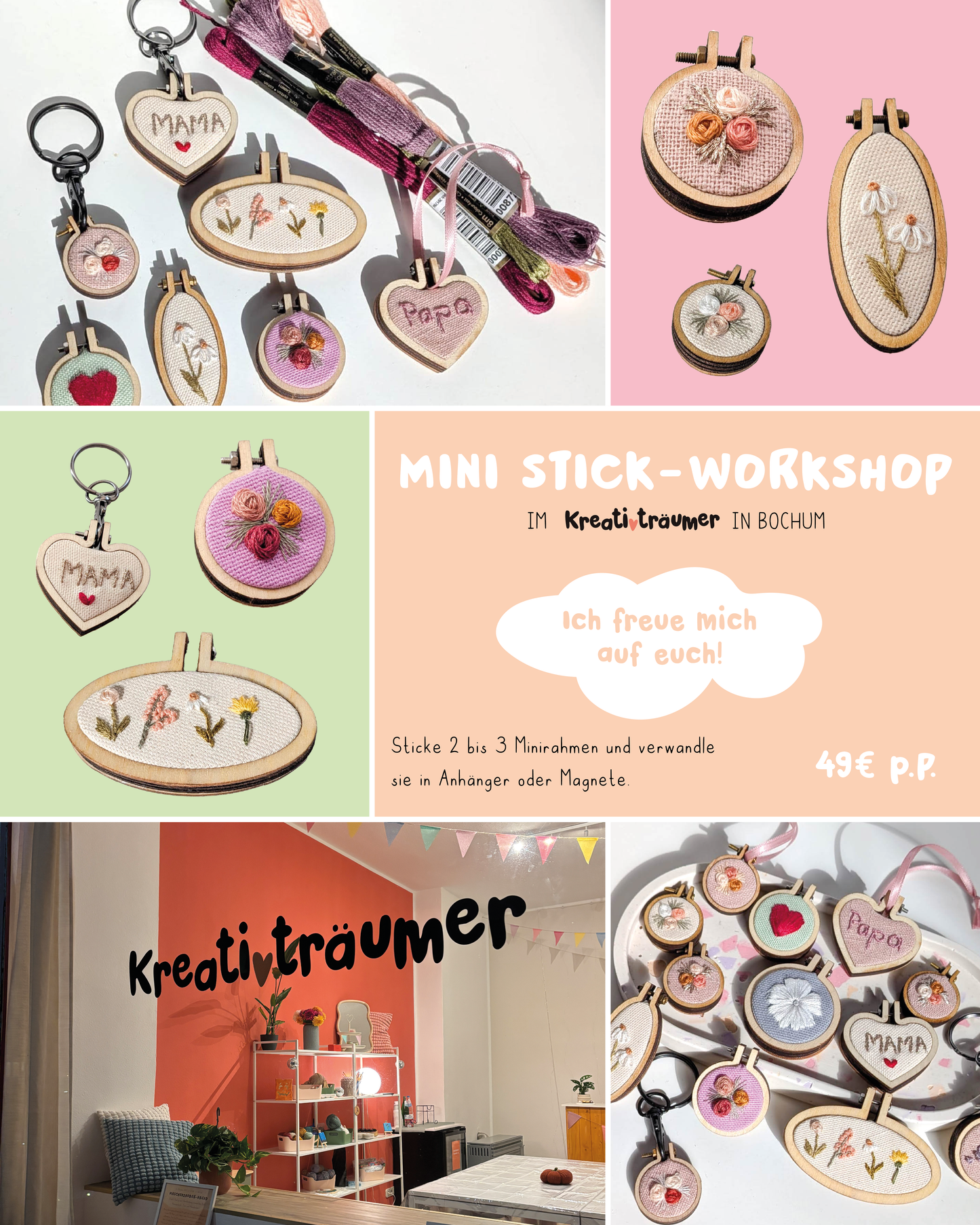 Stick-Workshop: Minirahmen besticken