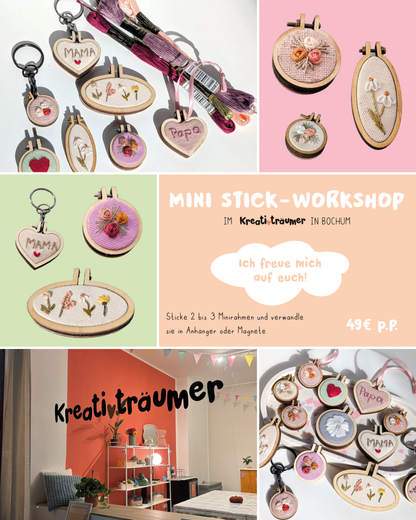 Stick-Workshop: Minirahmen besticken