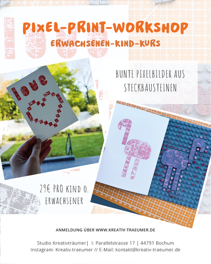 Workshop: Pixelprint (Erwachsenen-Kind-Kurs)