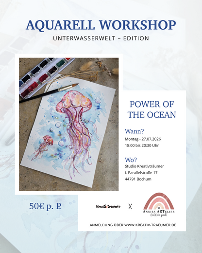 Workshop: Aquarell malen, Power of the Ocean