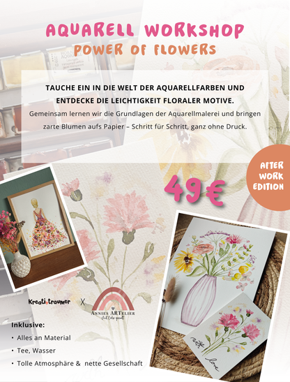 Workshop: Aquarell malen, Power of Flowers
