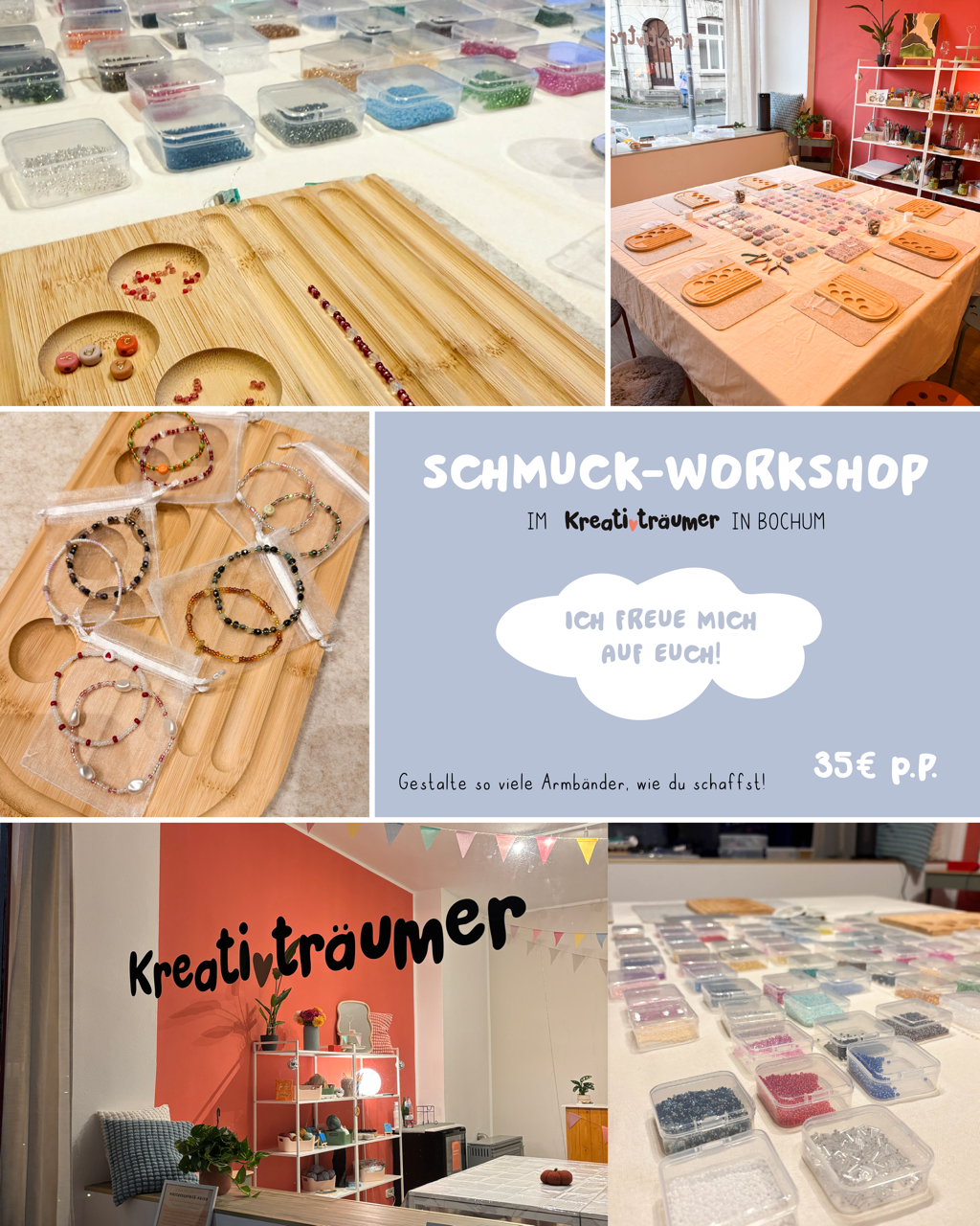 Schmuck Workshop: Armbänder gestalten
