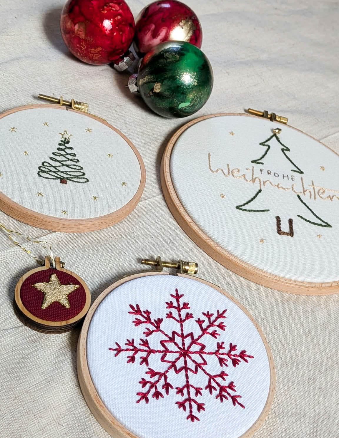 Weihnachtsstickerei Workshop
