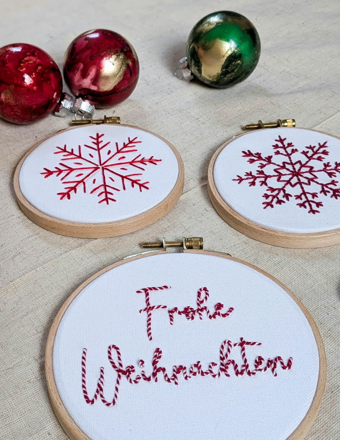 Weihnachtsstickerei Workshop