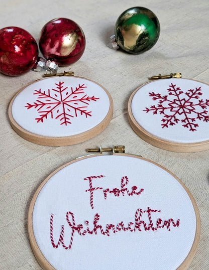 Weihnachtsstickerei Workshop