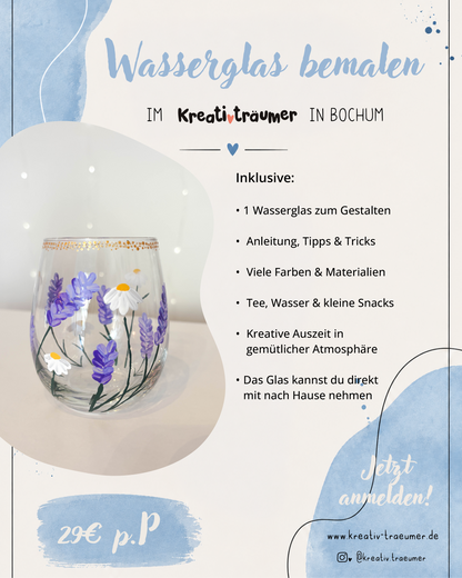 Wasserglas bemalen