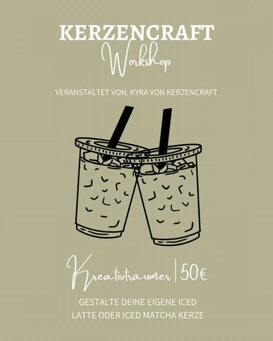 Workshop: Iced Latte / Iced Matcha Duftkerze selbst gestalten